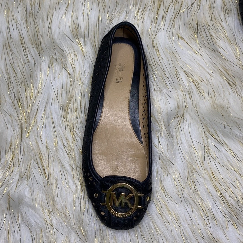 Michael Kors -Fulton Black Woven Moccasin Flat 6.5 - Picture 2 of 13
